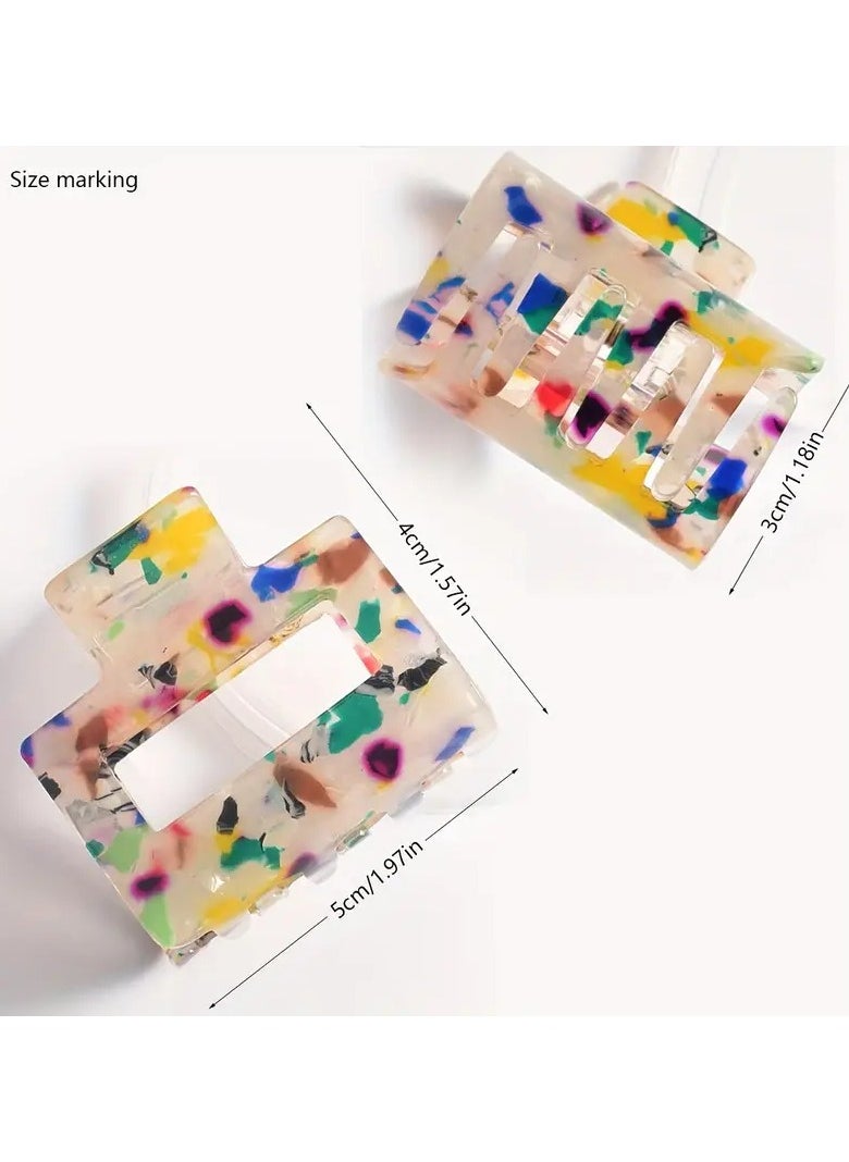 Goolsky Colorful Hollow Out Hair Claw Clip Elegant Non Slip Hair Grab Clip Ponytail Holder For Women And daily uses  - Image 2