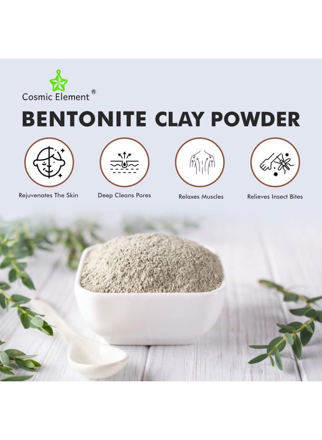 cosmic element 100% Pure Calcium Bentonite Clay Powder - Bentonite Clay Food Grade, Vegan, Healing Clay | Skin Care Detox - Deep Pore Cleansing Face & Body Mask for Soft, Smooth, Refreshed Skin | 12oz - Image 4