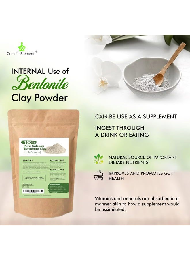 cosmic element 100% Pure Calcium Bentonite Clay Powder - Bentonite Clay Food Grade, Vegan, Healing Clay | Skin Care Detox - Deep Pore Cleansing Face & Body Mask for Soft, Smooth, Refreshed Skin | 12oz - Image 2