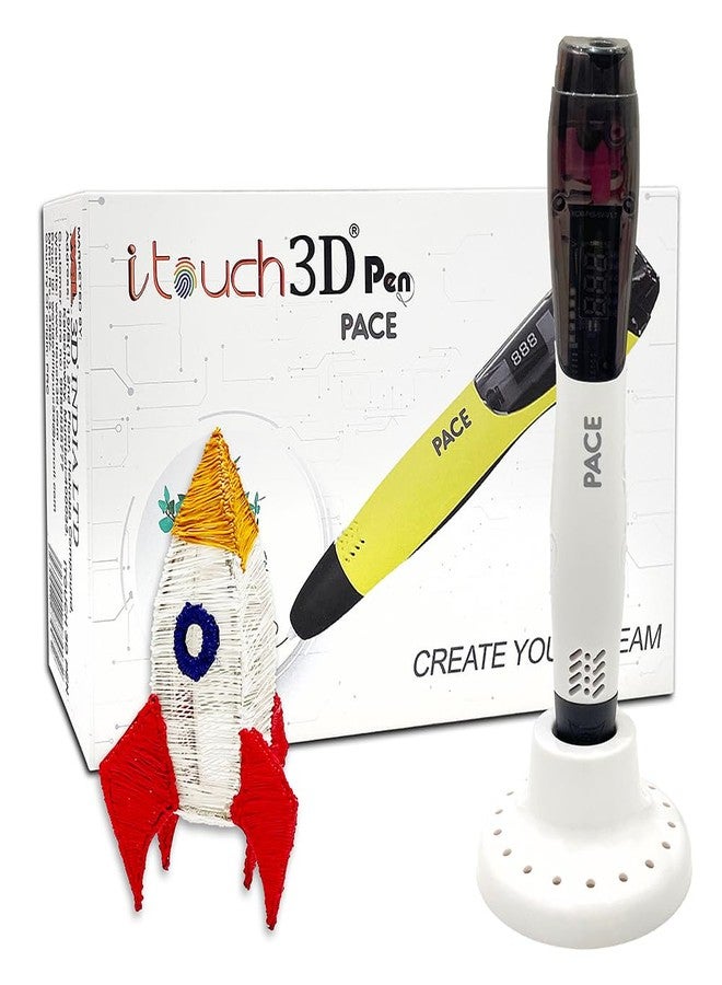WOL 3D WOL3D I Touch Pace 3D Magic Pen (White) for Kids, Ergonomic Grip, Adjustable, Intelligent Speed & Temperature Regulation, OLED Display Speed, Accepts 1.75mm PLA/ABS Filaments, 0.7mm Nozzle, USB 5V 2A - Image 3
