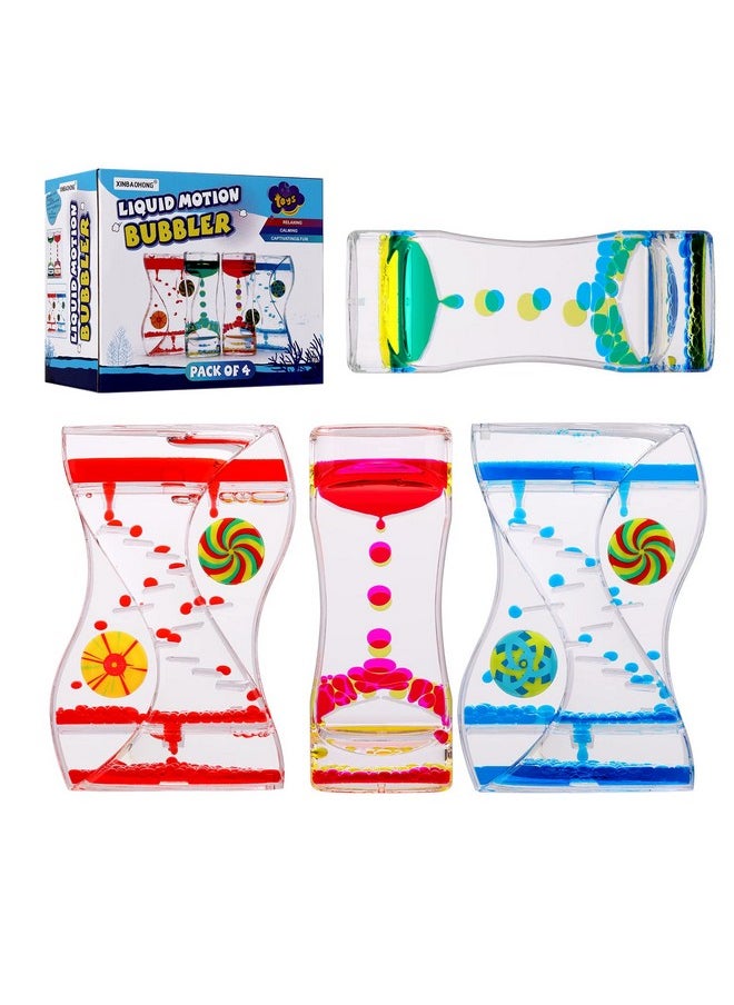 XINBAOHONG Liquid Motion Bubbler Sensory Toy For Kids And Adults 4-Pack，Calming Stress Relief Fidget Toys For Adhd Autism, Office Desk Decor  - Image 1