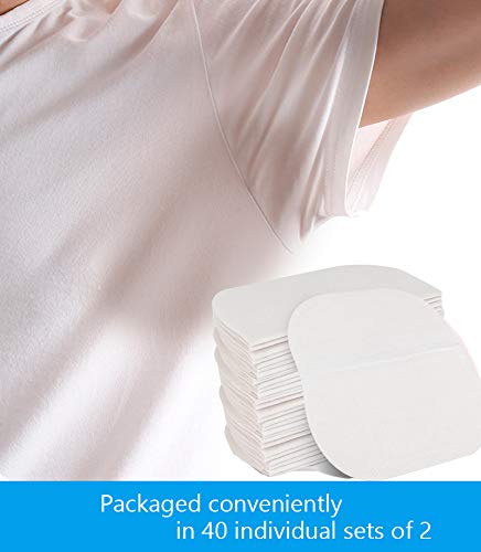 CFGROW Underarm Sweat Pads for Women and Men, 80 Pack Premium Underarm Sweat Pads Fight Hyperhidrosis, Extra Large Disposable Armpit Sweat Stain Pads,Underarm Shields Comfortable Unflavored, Non Visible - Image 5