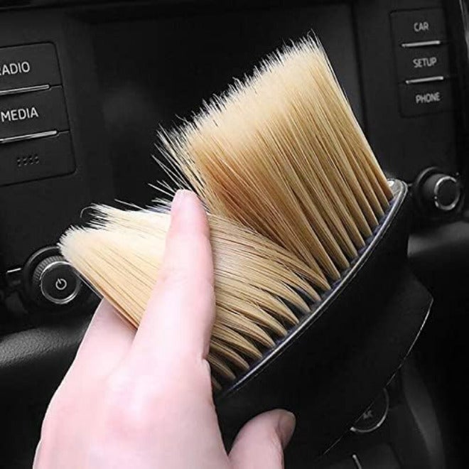 AWSL 2 Pack Soft Flexible Nylon Bristle Car Detailing Brushes - White, Long Handle, Reusable for Auto Interior/Exterior Detail Cleaning Connectable modular - Image 4