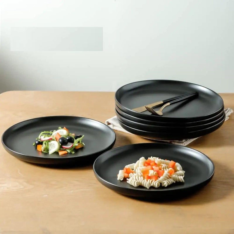 DECOR VIBES Melamine 6 Black Dinner Plates with 6 Bowls, Kitchen Plates, Dinner Plates for Snacks or Food and Salad, Dinnerware, Dinner Set for Gift (Matt Black, 10 Inch, Combo of of 12) - Image 5