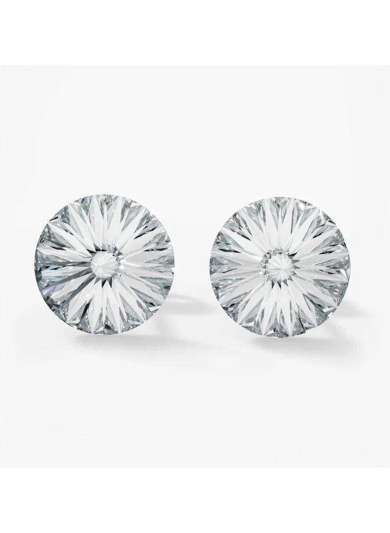 Seona  Seona Mila Crystal Earrings for Women, Hypoallergenic Stainless Ear Studs | Stud Earrings for Sensitive Ears, Medium Lightweight Non-Tarnish Jewelry with Dual Closure Design | 8mm | Clear for Women | Best Price UAE