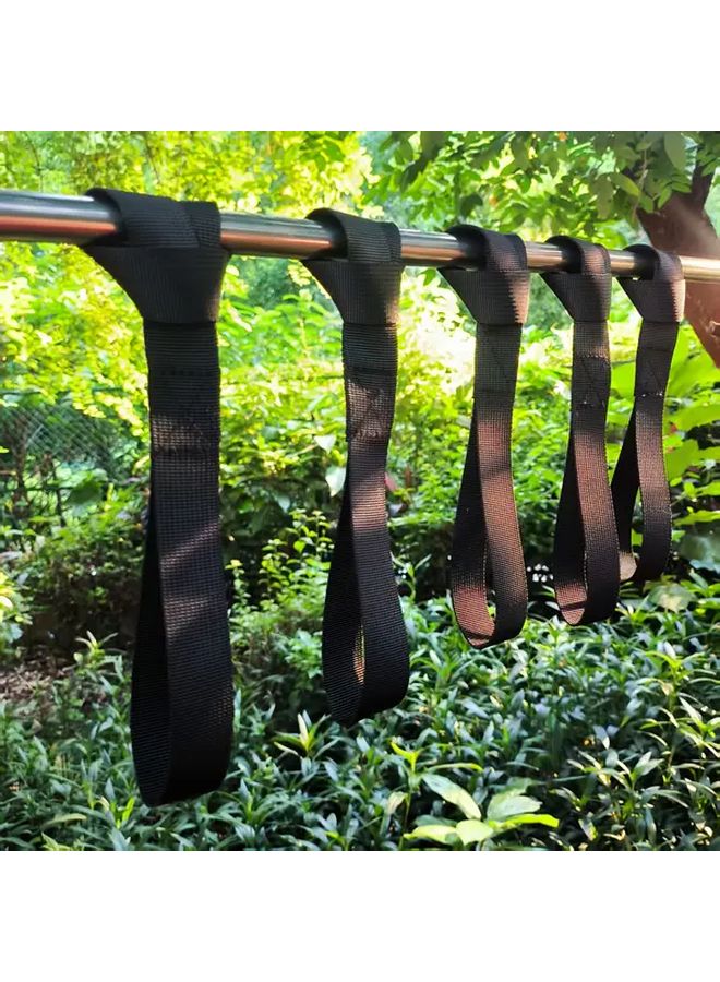 Blue 5pcs Heavy Duty Nylon Adjustable Hook Loop Fastening Straps for Motorcycles Bicycles Trucks Camping - Image 4