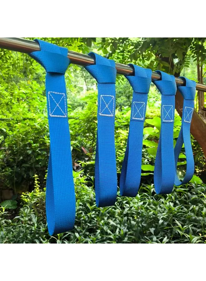 Blue 5pcs Heavy Duty Nylon Adjustable Hook Loop Fastening Straps for Motorcycles Bicycles Trucks Camping - Image 5