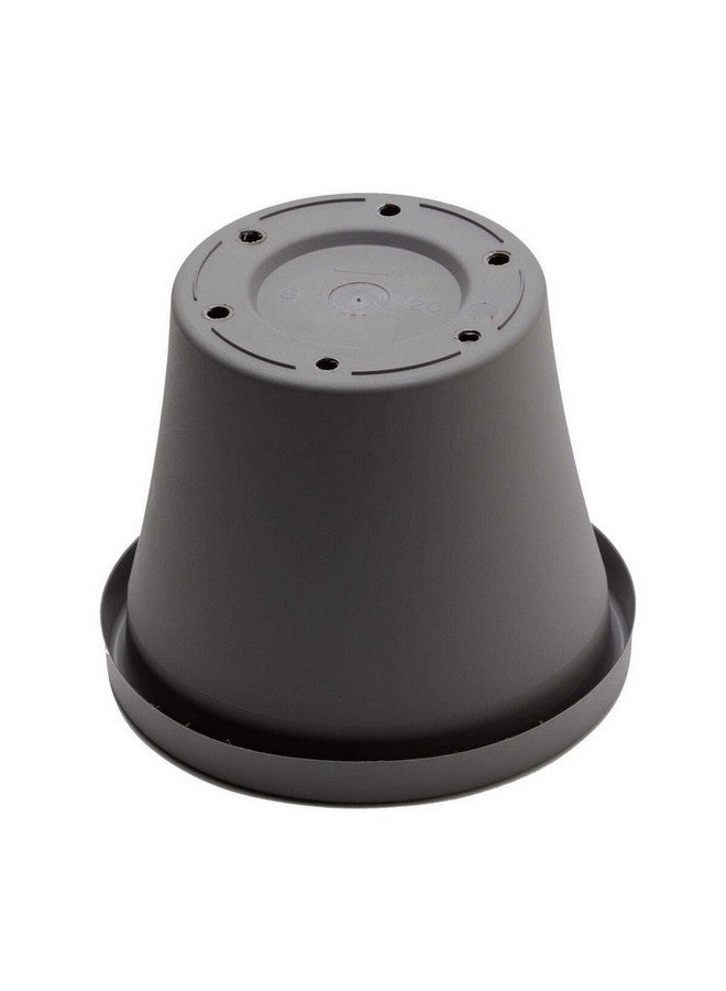 بلوم تيرا اصيص دائري بلاستيكي للداخل والخارج لون رمادي داكن 10 إنش TR10908 - Image 3