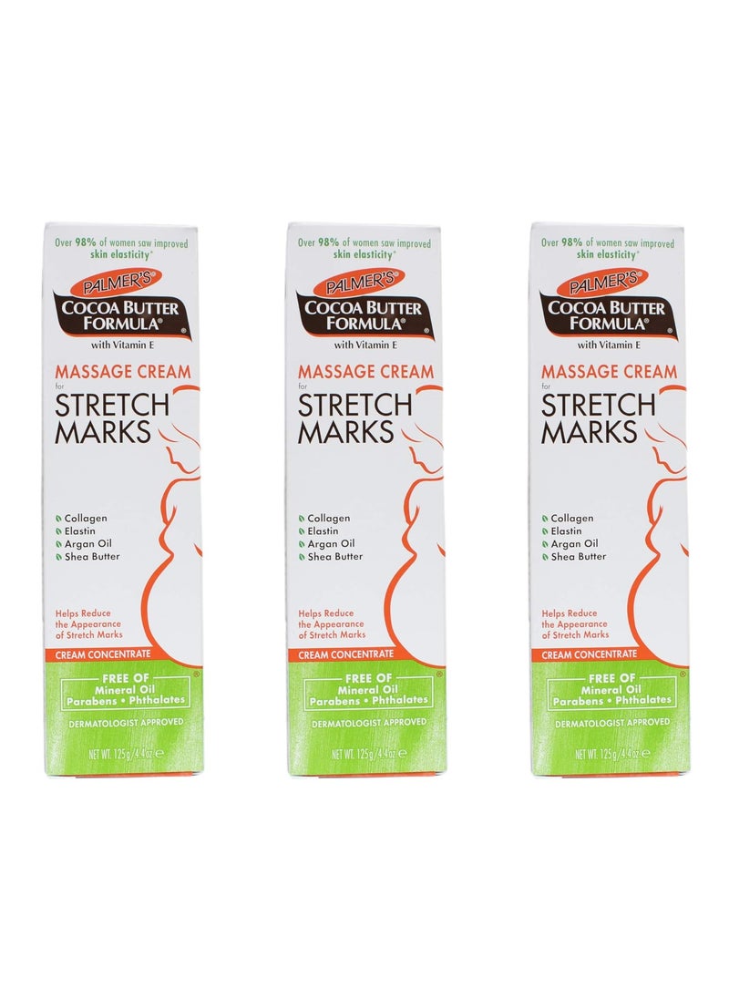Palmers Cocoa Butter Formula Massage Cream for Stretch Marks 44 Ounce Pack of 3