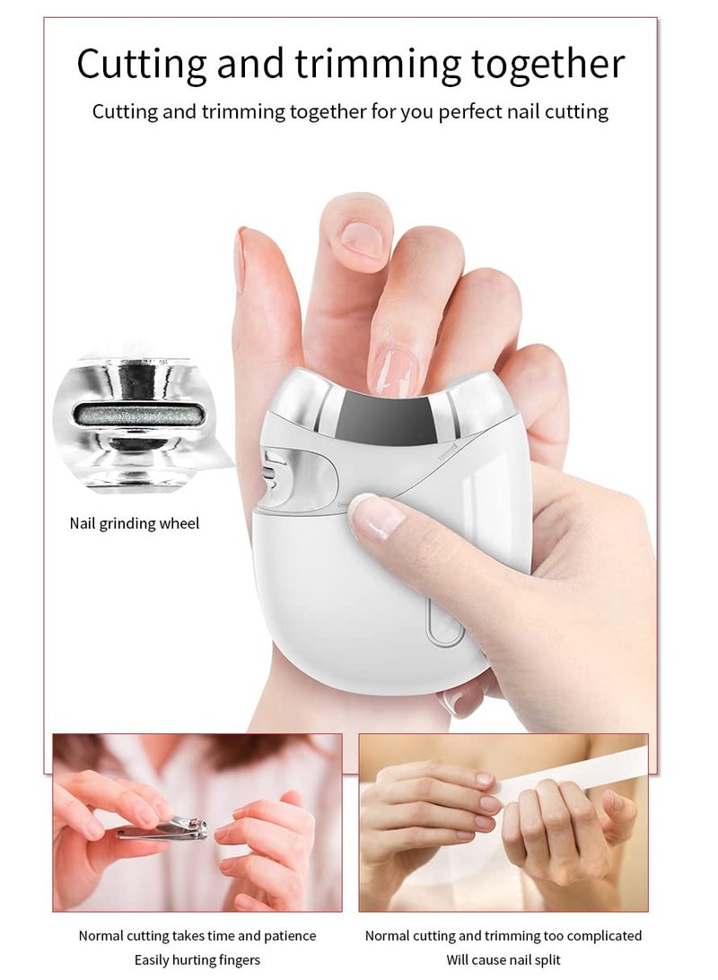 KASTWAVE Baby Nail Trimmer Electric,Comes with Cleaning Brush and USB C Cable,Safe Baby Nail Clippers Electric&Finger Nail Clippers adult,Thick Nail Cutter for The Adult Babies Finger Scissors Toe Pedicure - Image 1