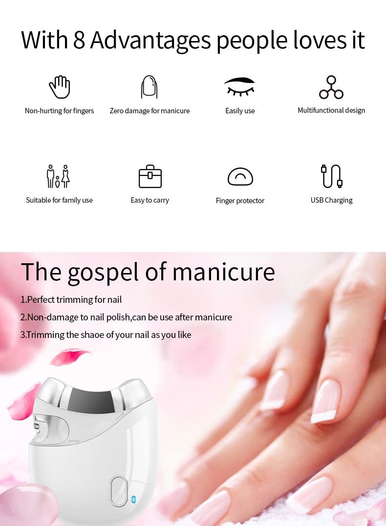 KASTWAVE Baby Nail Trimmer Electric,Comes with Cleaning Brush and USB C Cable,Safe Baby Nail Clippers Electric&Finger Nail Clippers adult,Thick Nail Cutter for The Adult Babies Finger Scissors Toe Pedicure - Image 3
