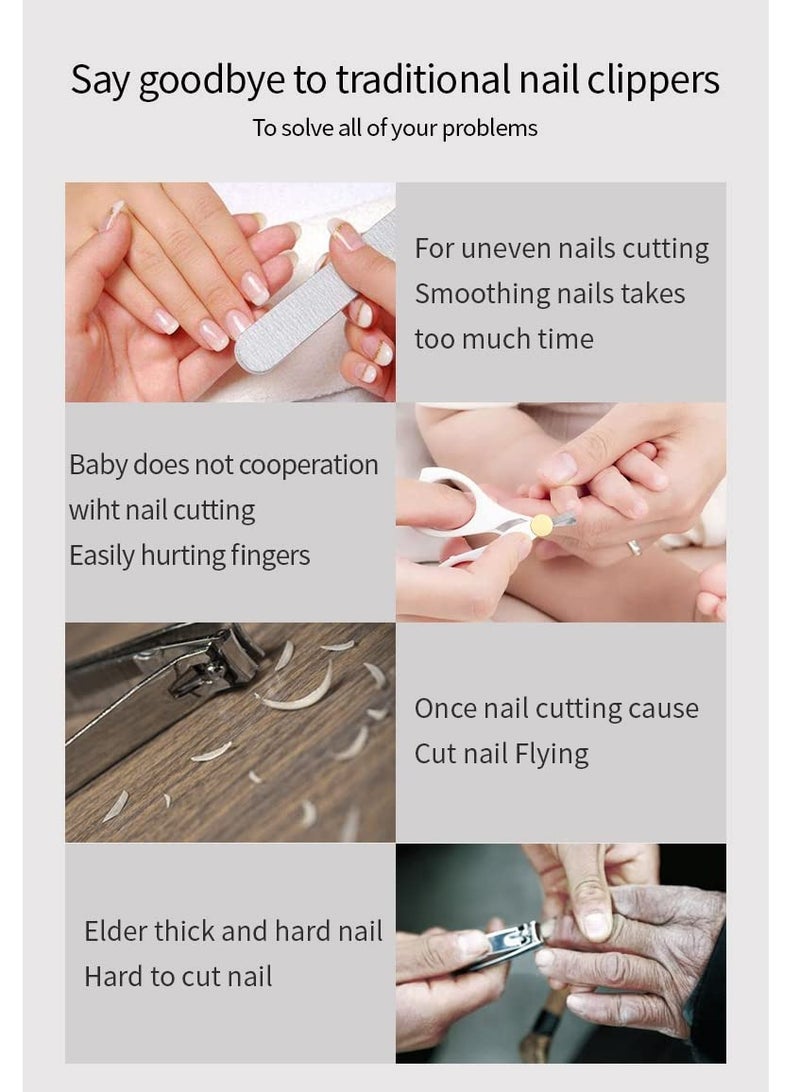 KASTWAVE Baby Nail Trimmer Electric,Comes with Cleaning Brush and USB C Cable,Safe Baby Nail Clippers Electric&Finger Nail Clippers adult,Thick Nail Cutter for The Adult Babies Finger Scissors Toe Pedicure - Image 4