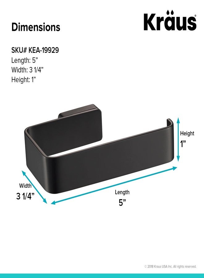 KRAUS Stelios Bathroom Toilet Paper Holder, Matte Black Finish, KEA-19929MB - Image 2
