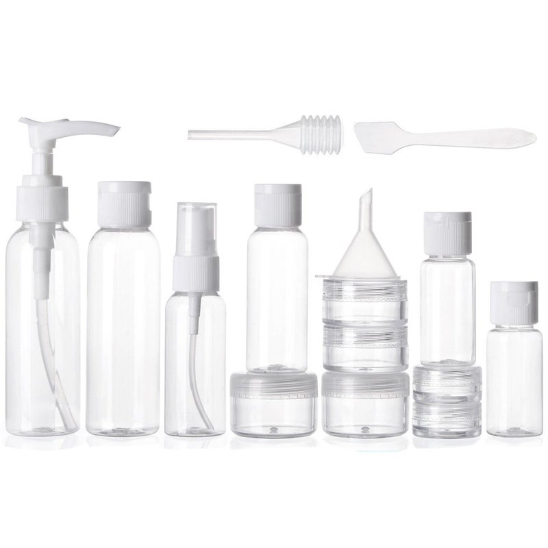 ALINK 16pcs Travel Size Toiletry Bottles Set Tsa Approved Clear Cosmetic Makeup Liquid Containers with Zipper Bag