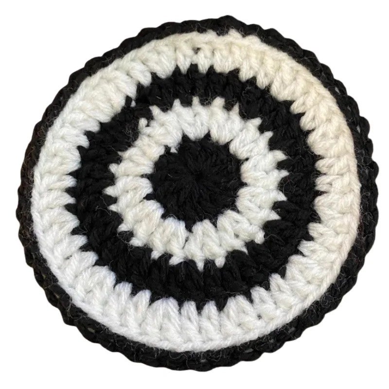 Y&D New European & American Cartoon Hand-Crocheted Funny Fashion Ghost Voodoo Doll Coasters – Unique Decorative Drink Coasters for Home, Party & Gift - Image 2