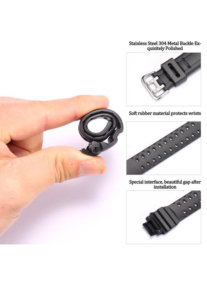 MCXGL Rubber Strap Compatible with Casio GW-4000 GA-1000 GW-A1000 Watch Replacement Resin Band Men' Sports Waterproof Black Bracelet - Image 4