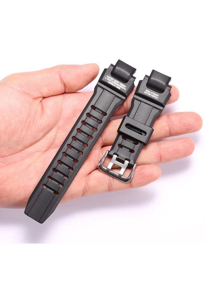 MCXGL Rubber Strap Compatible with Casio GW-4000 GA-1000 GW-A1000 Watch Replacement Resin Band Men' Sports Waterproof Black Bracelet - Image 5