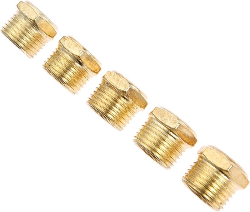 Mtsooning Air Pneumatic Muffler, 5PCS Sintered Bronze Exhaust Silencer Fitting Flat 1/2" NPT Head Threaded Vent Filter - Image 1