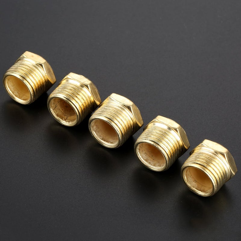 Mtsooning Air Pneumatic Muffler, 5PCS Sintered Bronze Exhaust Silencer Fitting Flat 1/2" NPT Head Threaded Vent Filter - Image 3