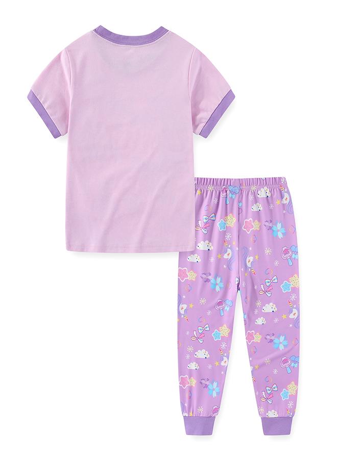 babyqlo Unicorn Princess and Castle Sparkle Pajama Set - Image 3