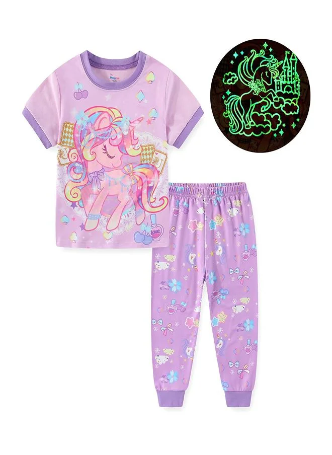 بيبي كلو Unicorn Princess and Castle Sparkle Pajama Set