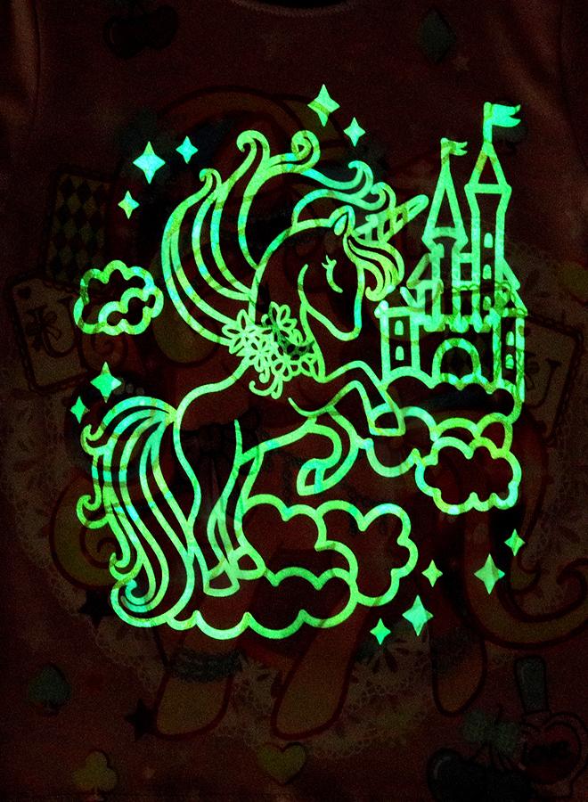 babyqlo Unicorn Princess and Castle Sparkle Pajama Set - Image 4