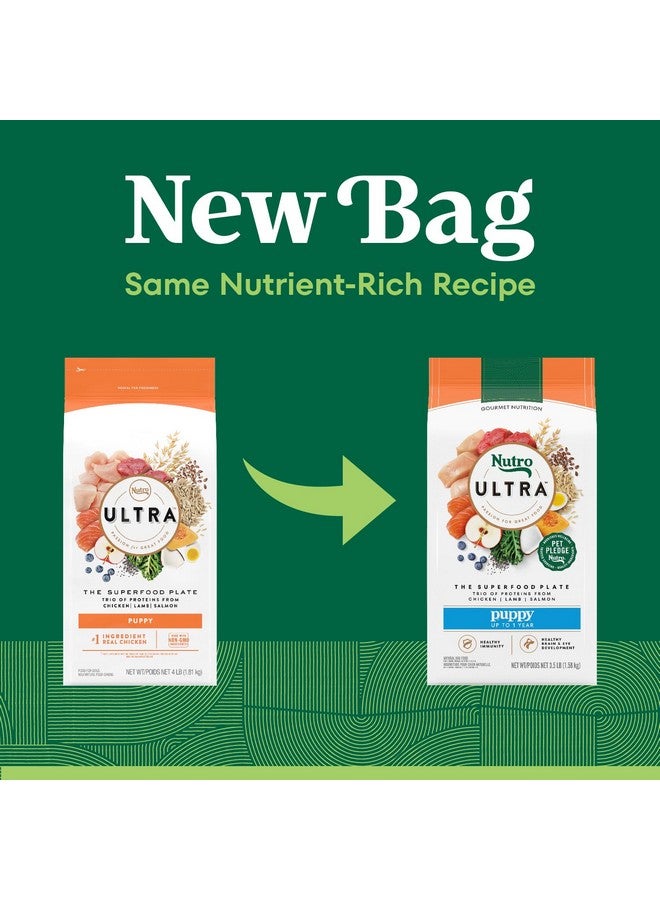 نوترو طعام جاف عالي البروتين للجراء من نوترو، ثلاثي البروتينات من الدجاج ولحم الضأن والسلمون، كيس 3.5 رطل - Image 1