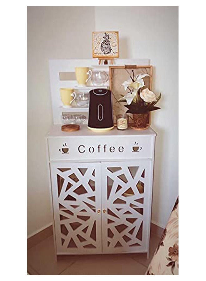 Coffee Table corner white, Livingroom Free Standing Corner Coffee Table - Image 3