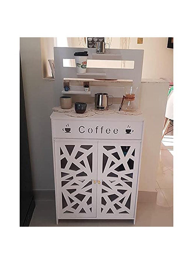 Coffee Table corner white, Livingroom Free Standing Corner Coffee Table - Image 1