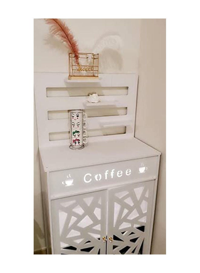 Coffee Table corner white, Livingroom Free Standing Corner Coffee Table - Image 4