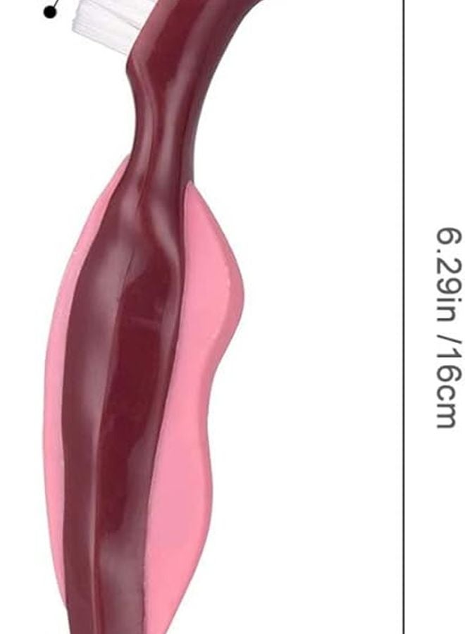 Denture Cleaning Brush 3 Pack Dual Head Hard Bristles For False Teeth Stain Removal - Image 3