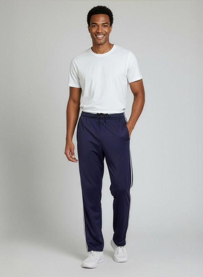 REALESSENTIALS 3 Pack: Big & Tall King Size Mens Men's Mesh Athletic Active Gym Workout Open Bottom Sweatpants Pockets Sports Training Track Running Casual Lounge Quick Dry Relaxed Straight Leg - Set 5, 3X - Image 3