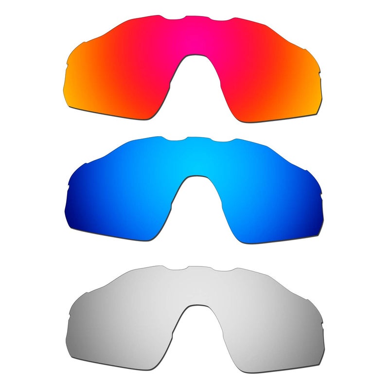 Generic HKUCO Reinforce Mens Replacement Lenses For Oakley Radar EV Pitch Red/Blue/Titanium Sunglasses  - Image 1