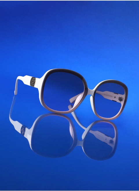 Gradient Butterfly Sunglasses - White