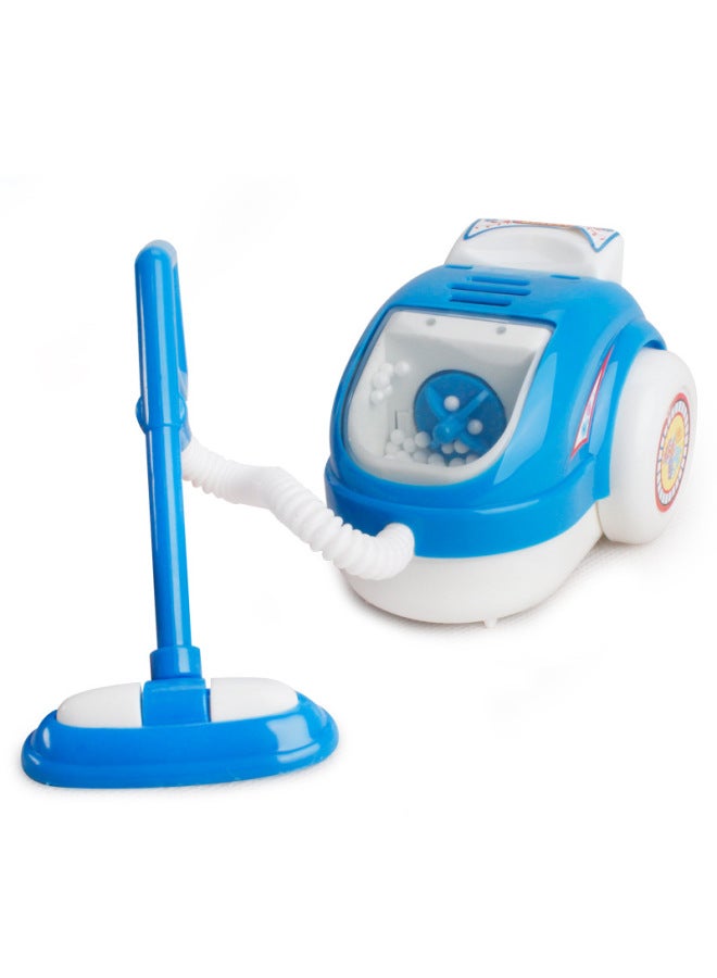 22 Children Play House Small Household Appliances Washing Machine Toy Rice Cooker Mini Kitchen Toy Refrigerator Table Lamp-Color:Blue Vacuum Cleaner  - Image 1