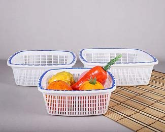 Nayasa Jingle Square Basket, 3 Piece (Blue,Plastic) - Image 4