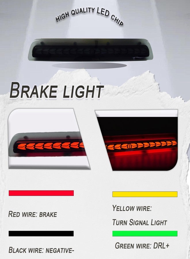 PGTOPONE LED 3rd Third Brake Light Compatible with for Toyota 4Runner 2003-2009 High Mount 3rd Third Brake,Turn Signal Light Cargo Lamp,OEM 81570-35100 (SMOKED, fit models with rear spoiler) - Image 3