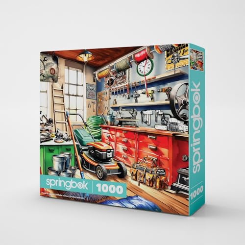 Springbok Tool Mans Garage 1000 Piece Puzzle for Adults Colorful Garage Filled with a Handymans Gear - Image 5
