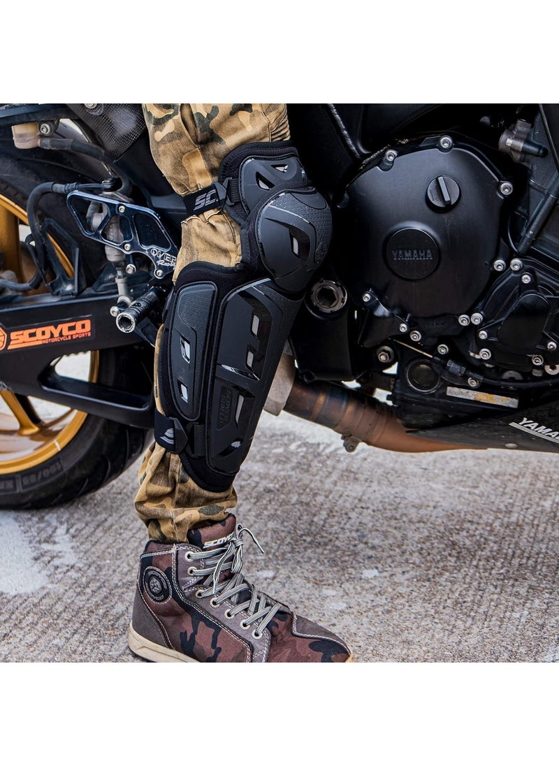 Ebakbak Motorcycle Luxury Certified Europe Standard Articulated Knee Pad Breathable Special Fabric Motor Knee Pad  - Image 5