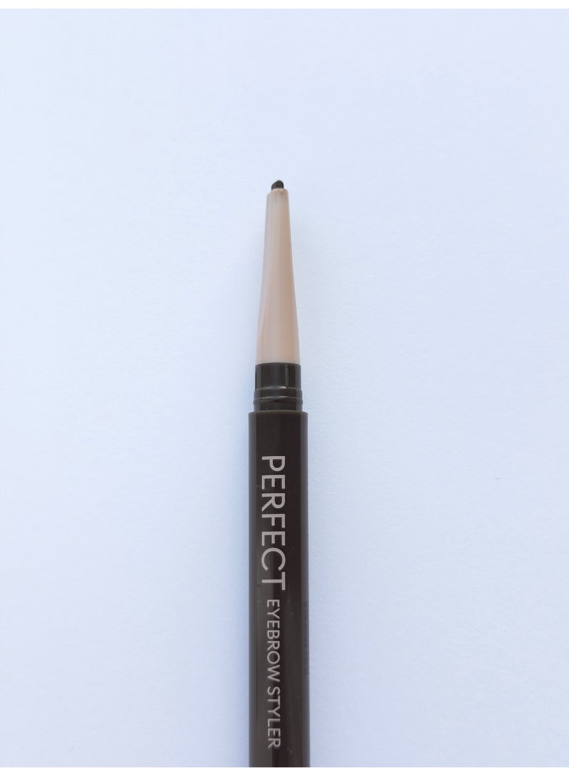 Missha Perfect Eyebrow Styler – Dark Brown Automatic Brow Pencil with Brush dak brown - Image 3