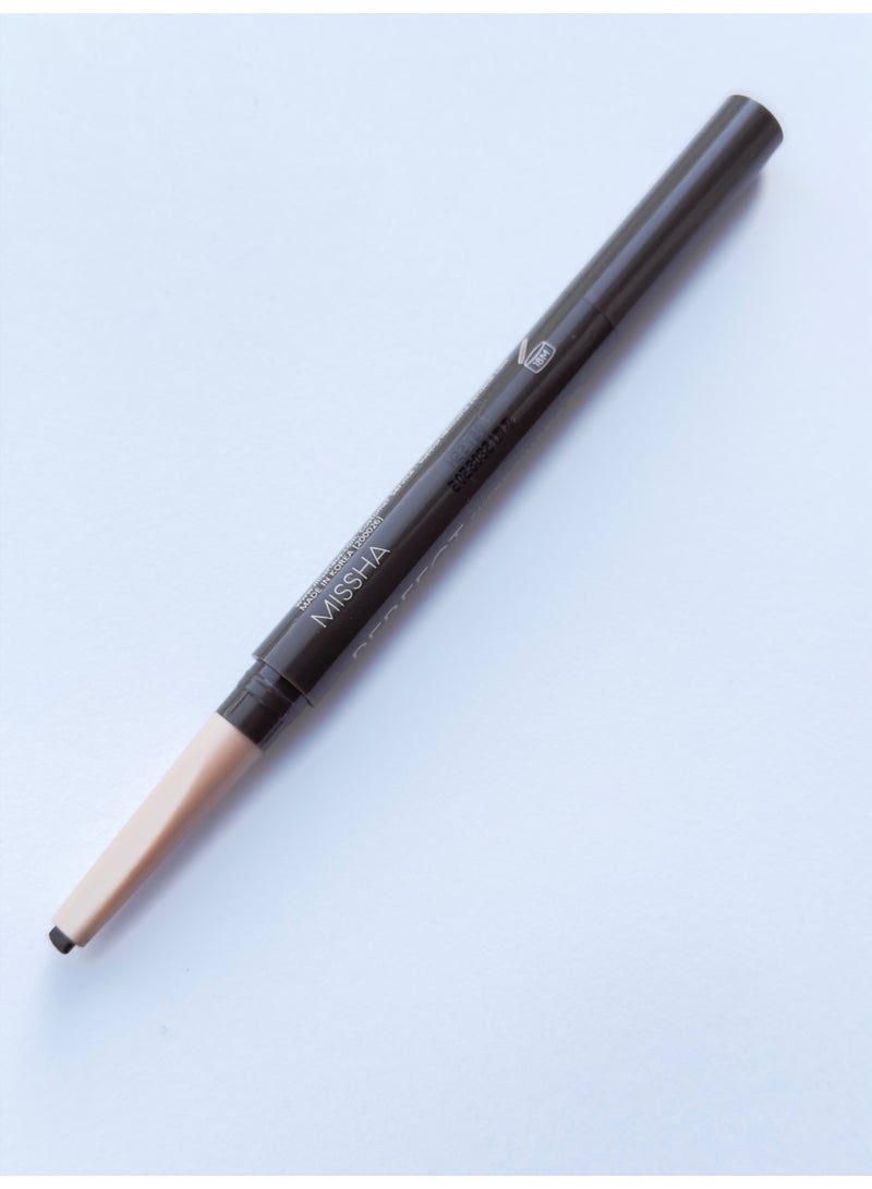 Missha Perfect Eyebrow Styler – Dark Brown Automatic Brow Pencil with Brush dak brown - Image 2