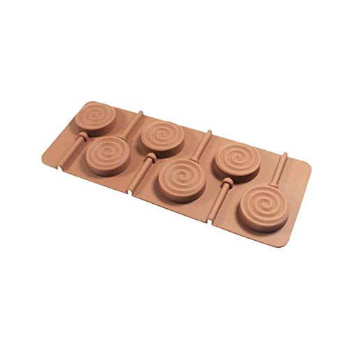 Fine Décor Finedecor Silicone Circular Loop Shape Lollipop Mould FD 3162 6 Cavities Brown  - Image 1