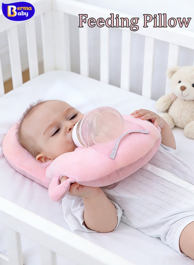 Berma Baby حامل زجاجة الرضاعة، وسادة الرضاعة القابلة للتعديل، حامل زجاجة الرضاعة لإطعام الطفل بنفسه، أساسيات حديثي الولادة، وسادة الرضاعة الذاتية للطفل، أساسيات الطفل، وسادة الرضاعة الذاتية للطفل - Image 1