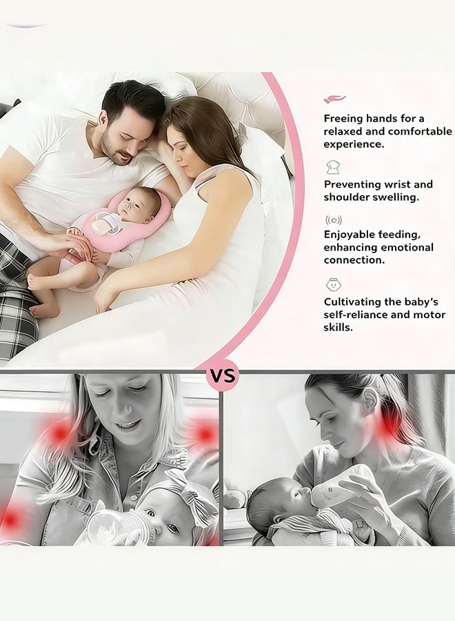 Berma Baby حامل زجاجة الرضاعة، وسادة الرضاعة القابلة للتعديل، حامل زجاجة الرضاعة لإطعام الطفل بنفسه، أساسيات حديثي الولادة، وسادة الرضاعة الذاتية للطفل، أساسيات الطفل، وسادة الرضاعة الذاتية للطفل - Image 3