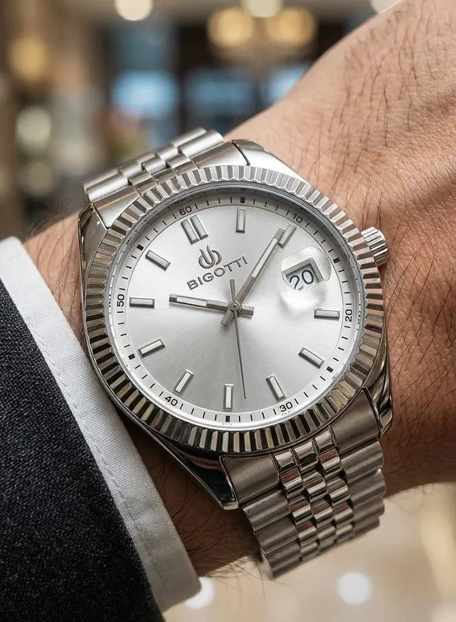 Bigotti Bigotti - Quotidiano Men Watch | Stainless SteelBrass Case | Analog | Round Dial | Mineral Glass | Japanese Quartz | Water Resistant 50 Meters