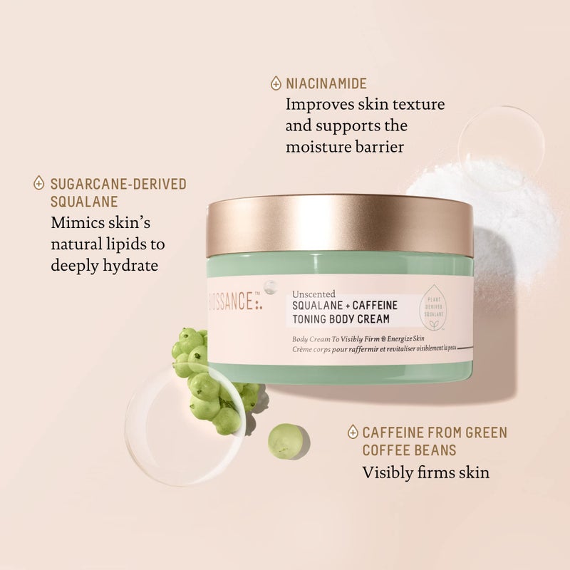 Biossance Squalane + Caffeine Toning Body Cream â€“ Moisturizer for Firmness & Texture â€“ Vegan and Fragrance-Free Skin Care â€“ Nourishes, Tones & Supports Moisture Barrier for All Skin Types, 6.7 Fl Oz - Image 3