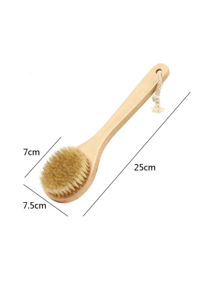 LIMOS Body Brush and Back Scrubber with Long Bamboo Handle - Brown  - Image 2