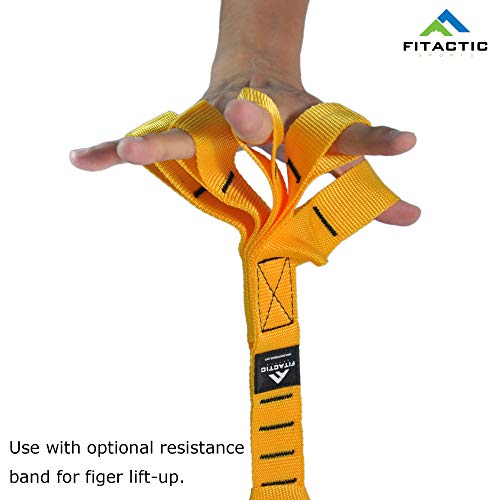 FITactic Upgraded 1 Pair Eagle Loops Grip for Finger Thumb Hand Wrist Forearm Arm Strengthening Training (Yellow) - Image 2