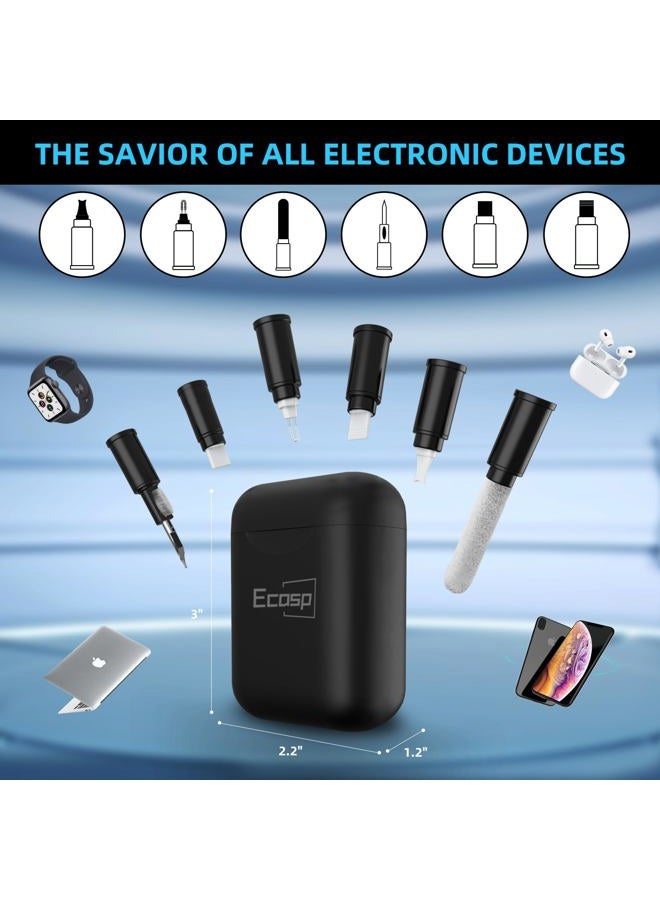 Ecasp iPhone Cleaning Kit, Multi-Tool AirPod Cleaner Kit, Cell Phone Cleaning Repair and Recovery iPhone and iPad (Type C)Charging Port, Lightning Cables and Connectors, Easy to Store and Carry（black) - Image 2