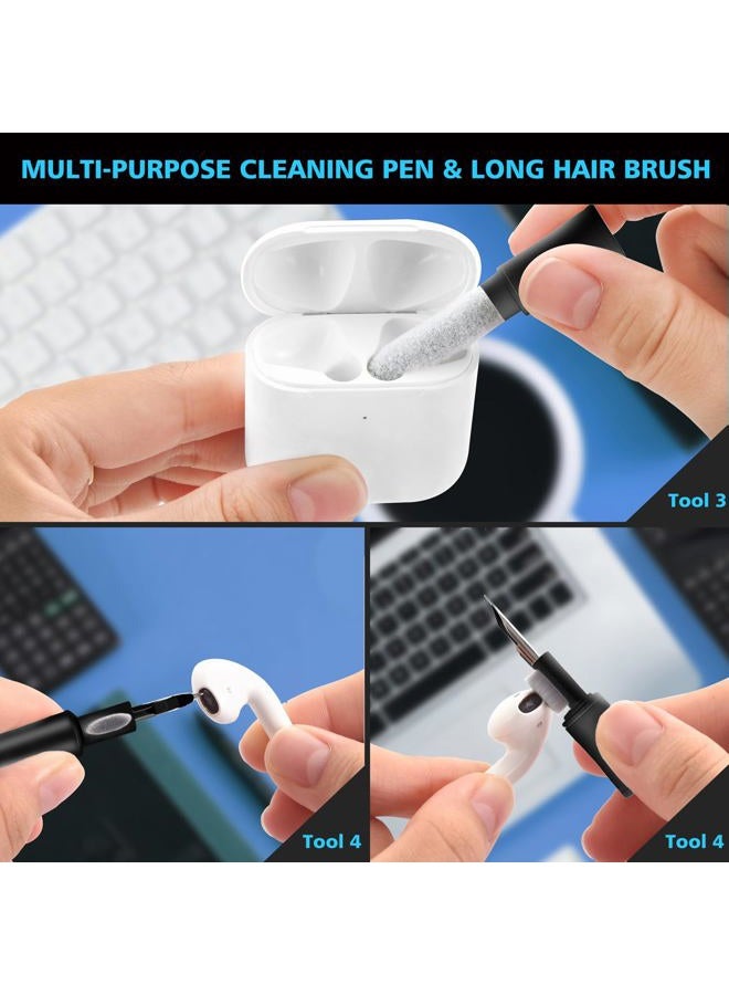 Ecasp iPhone Cleaning Kit, Multi-Tool AirPod Cleaner Kit, Cell Phone Cleaning Repair and Recovery iPhone and iPad (Type C)Charging Port, Lightning Cables and Connectors, Easy to Store and Carry（black) - Image 4